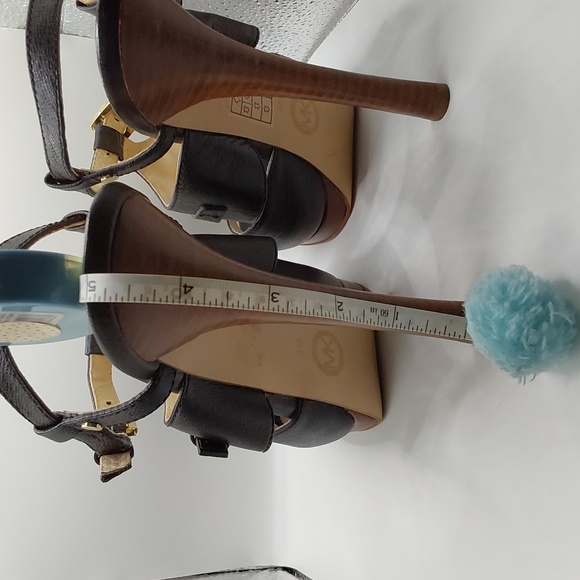 Michael Kors black strappy heels size 8 - Picture 3 of 6